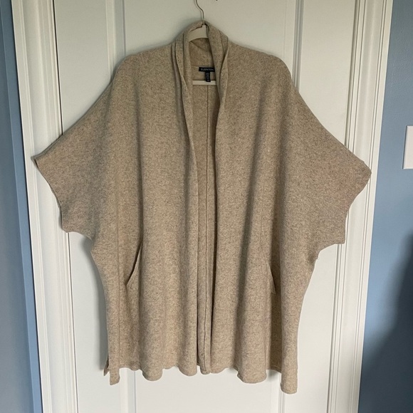 Eileen Fisher Tan Yak Wool Blend Dolman Sleeves Cardigan Sweater - 47151 - Picture 2 of 16